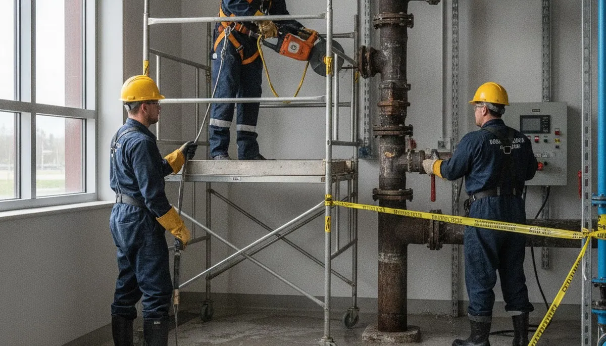 Emergency plumber in Indianapolis, IN repairing burst pipes for fast home service