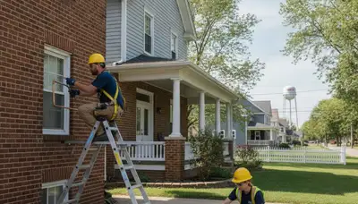 Indianapolis IN plumbing repair technician servicing pipes for a local plumbing business