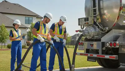 Septic pumping service truck for Indianapolis, IN homes by On Call Plumbers