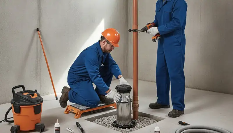 Sump pump installation service for Indianapolis, IN homes to prevent basement flooding